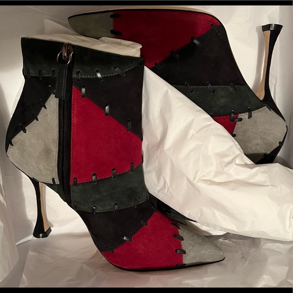 Manolo Blahnik - Suede Zip Booties - Picture 3 of 5